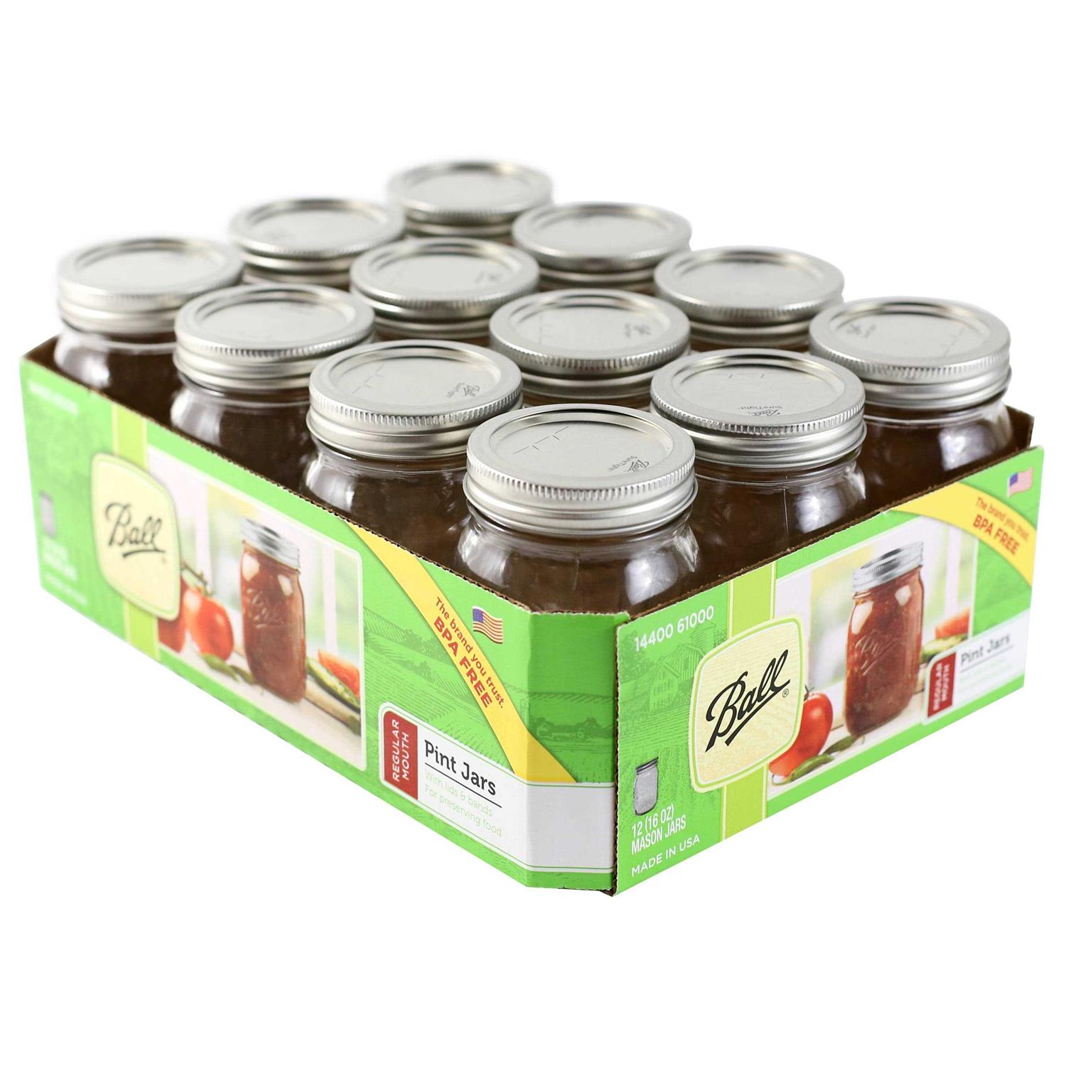 Ball Mason Jars Pint Regular Mouth