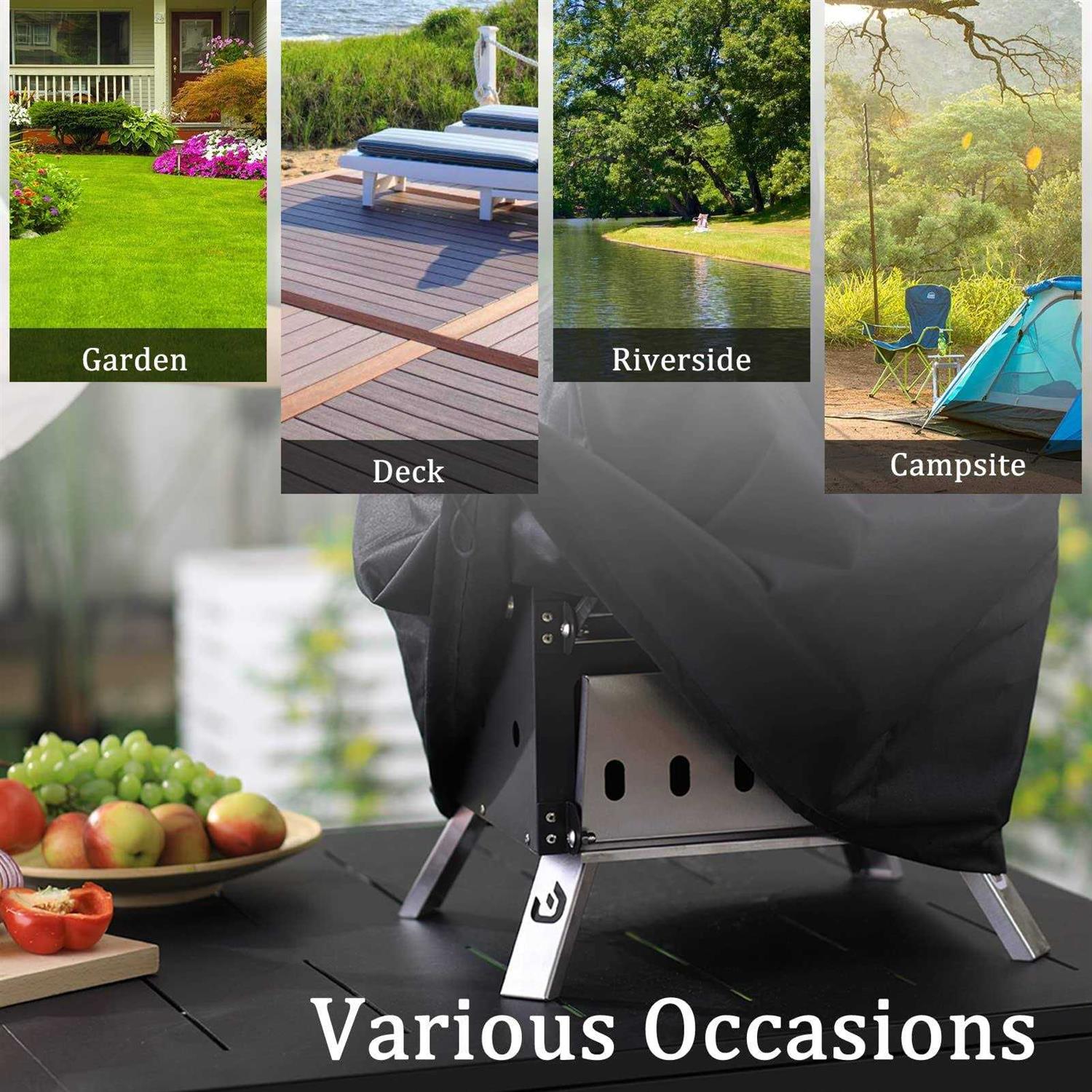 Pizzello Outdoor Pizza Oven Wood Fired 2-layer Pizza Ovens Outside Pizza Maker with Stone