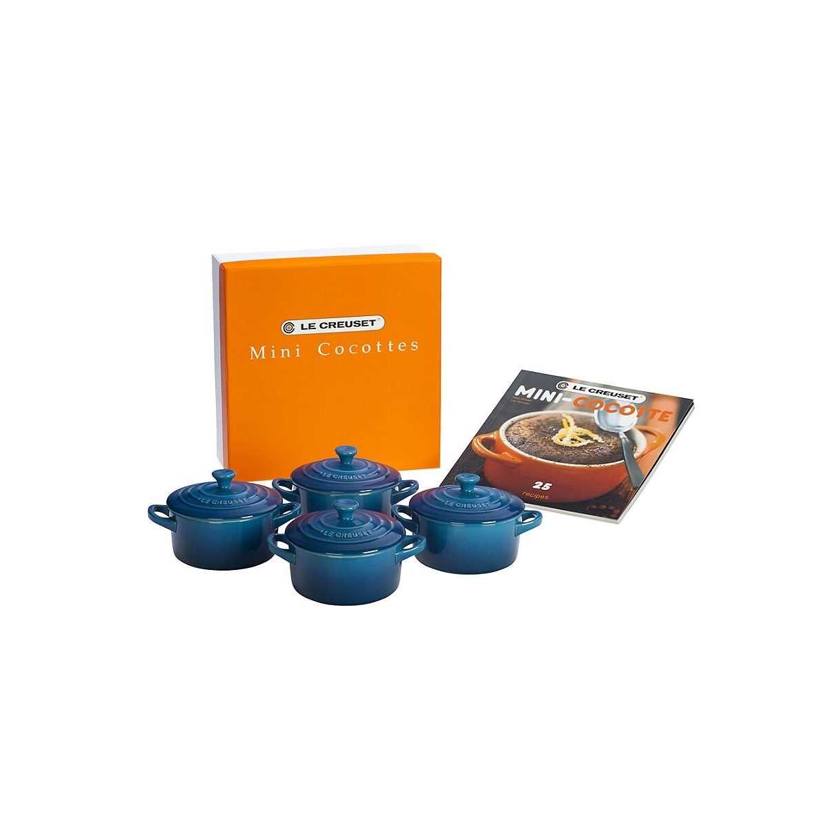 Le Creuset Cocottes Set of 4 with Mini Cookbook