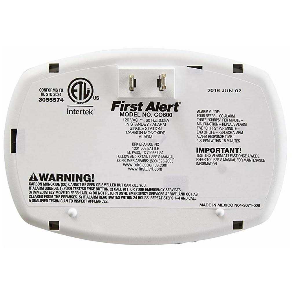 First Alert Plug-In Carbon Monoxide Detector