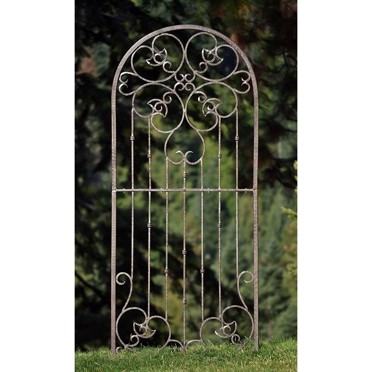 H Potter Garden Trellis Wrought Iron Heavy Scroll Metal Decoration