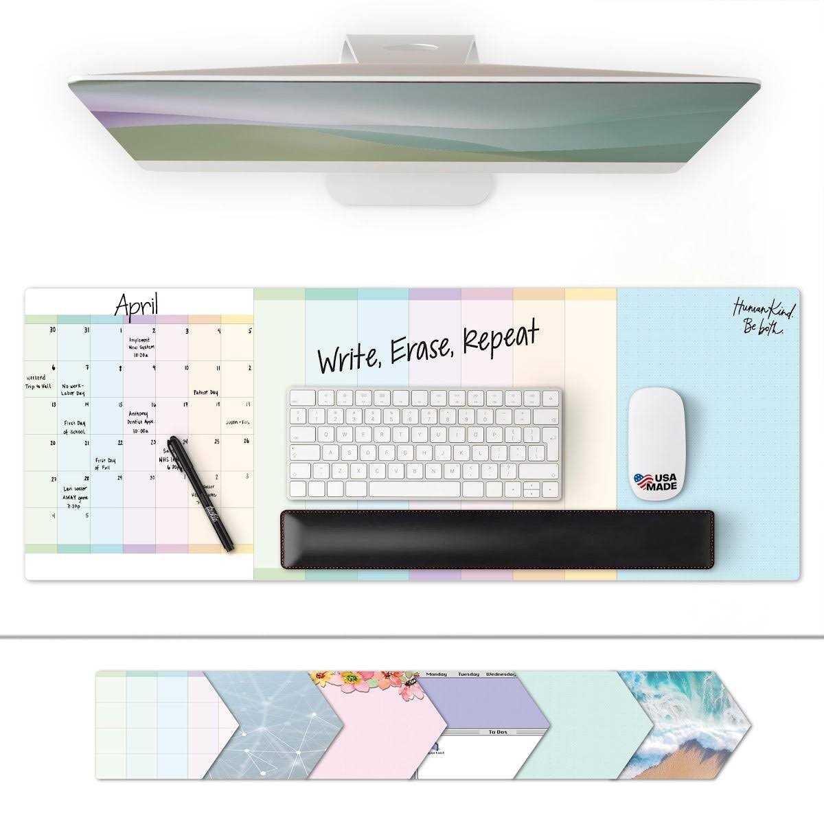 Large Dry-Erase Desk Mat Planner