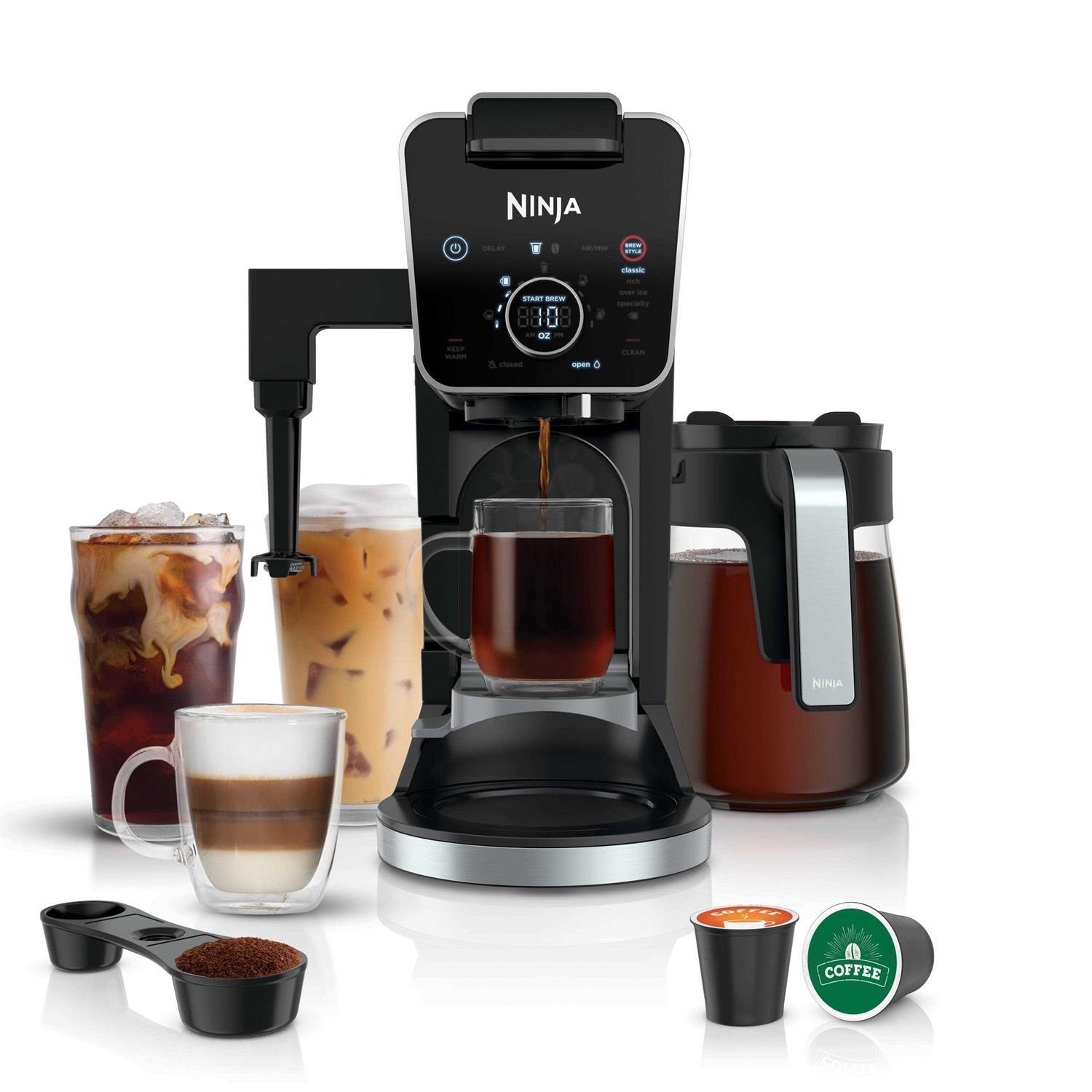 Ninja CFP300 DualBrew Specialty Coffee System Single-Serve K-Cup Pod Compatible