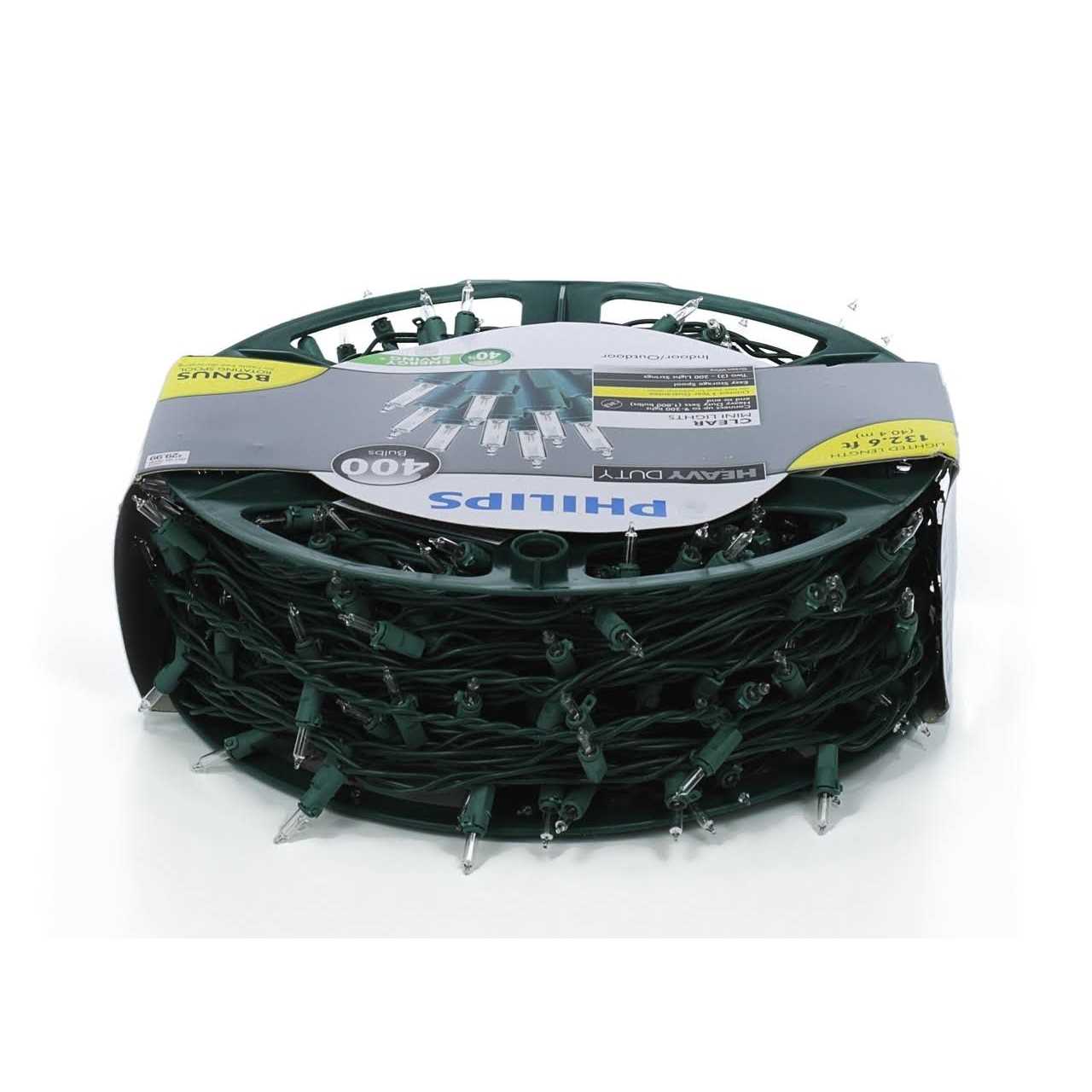 Philips 400ct Clear Heavy Duty Mini String Christmas Lights