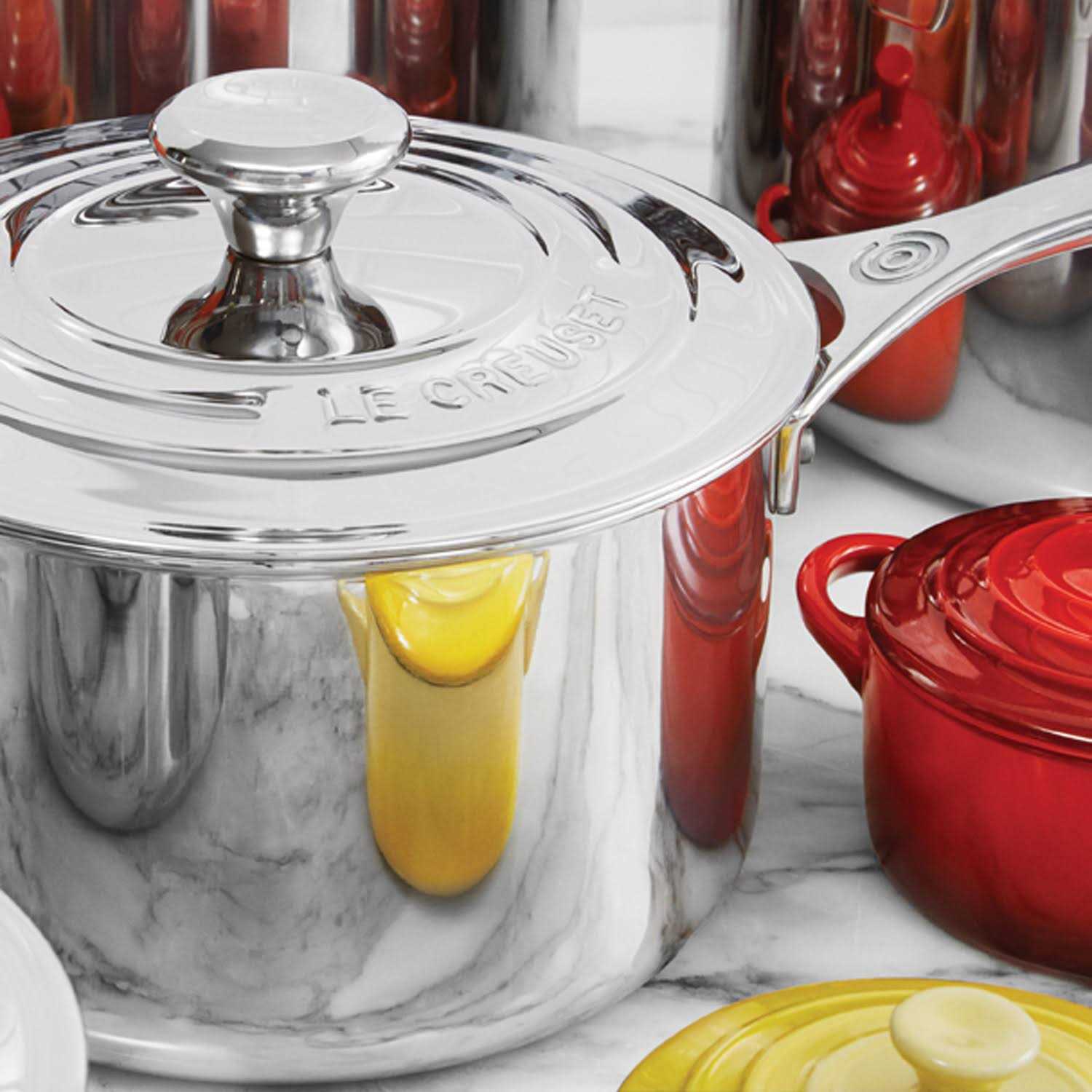 Le Creuset Stainless Steel Saucepan with Lid