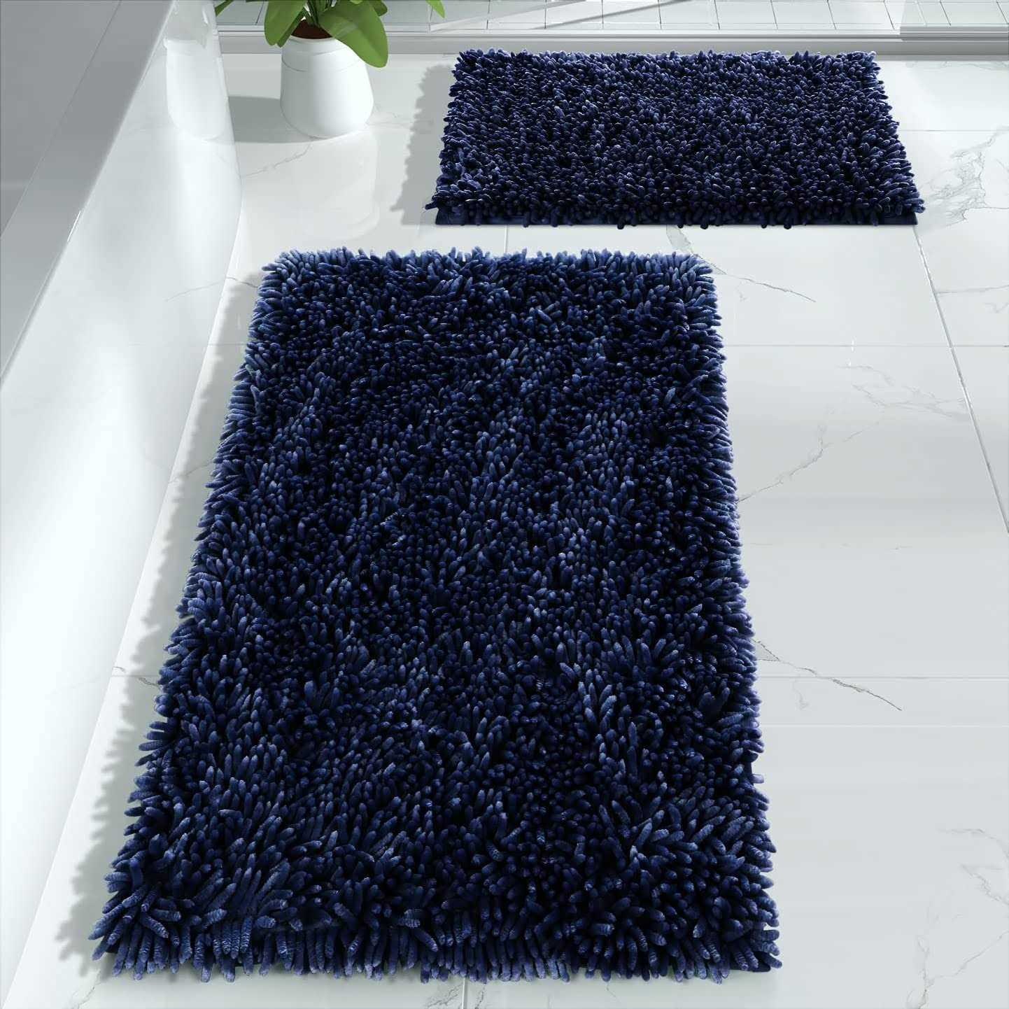 Yimobra Bathroom Rugs Sets 2 Piece Luxury Shaggy Extra Thick Bathroom Rugs