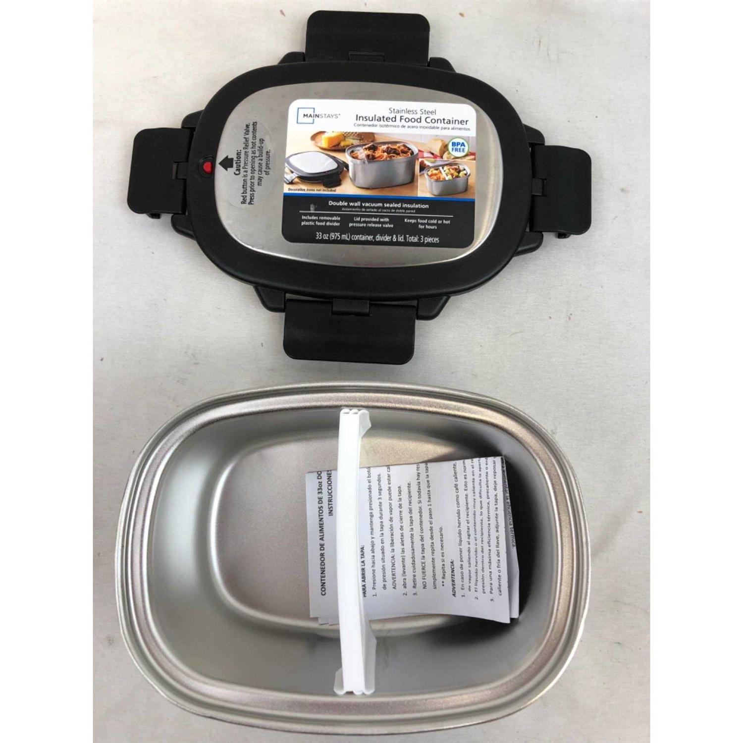 Mainstays 33 oz Rectangular Insulated Food Container