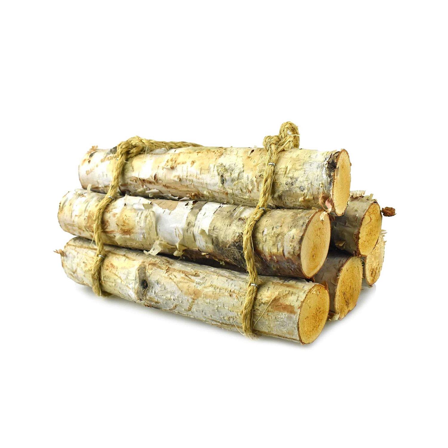 Natural Birch Wood Roped Log Bundle