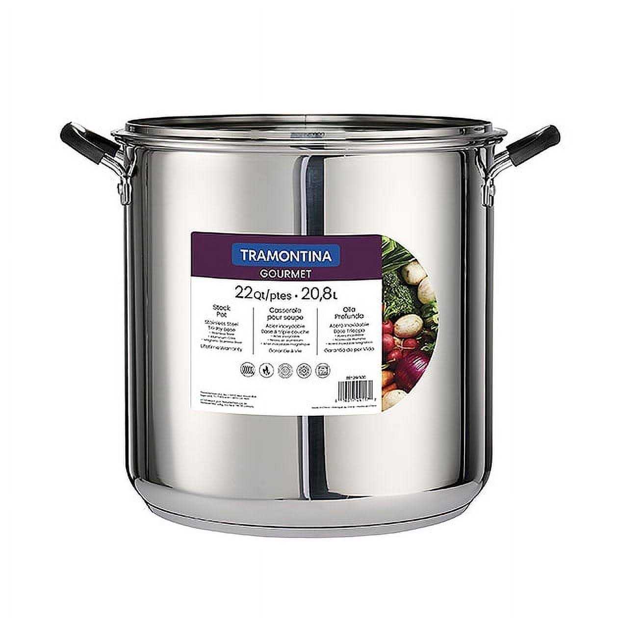 Tramontina 22 Quart Stainless Steel Covered Stock Pot