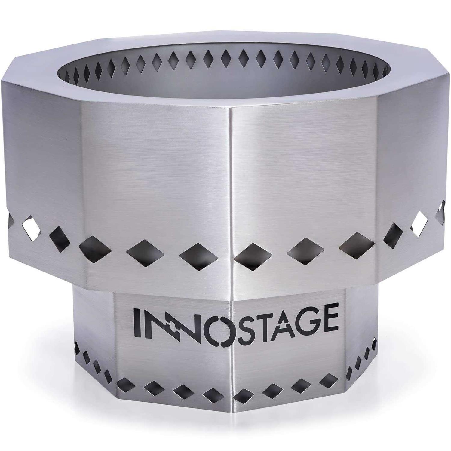 Patented Smokeless Fire Pit for Outdoor Wood Pellet Burning Spark with Portable Carrying Bag,Stainless Steel Firepit Grill Bowl of Fireplace Stove