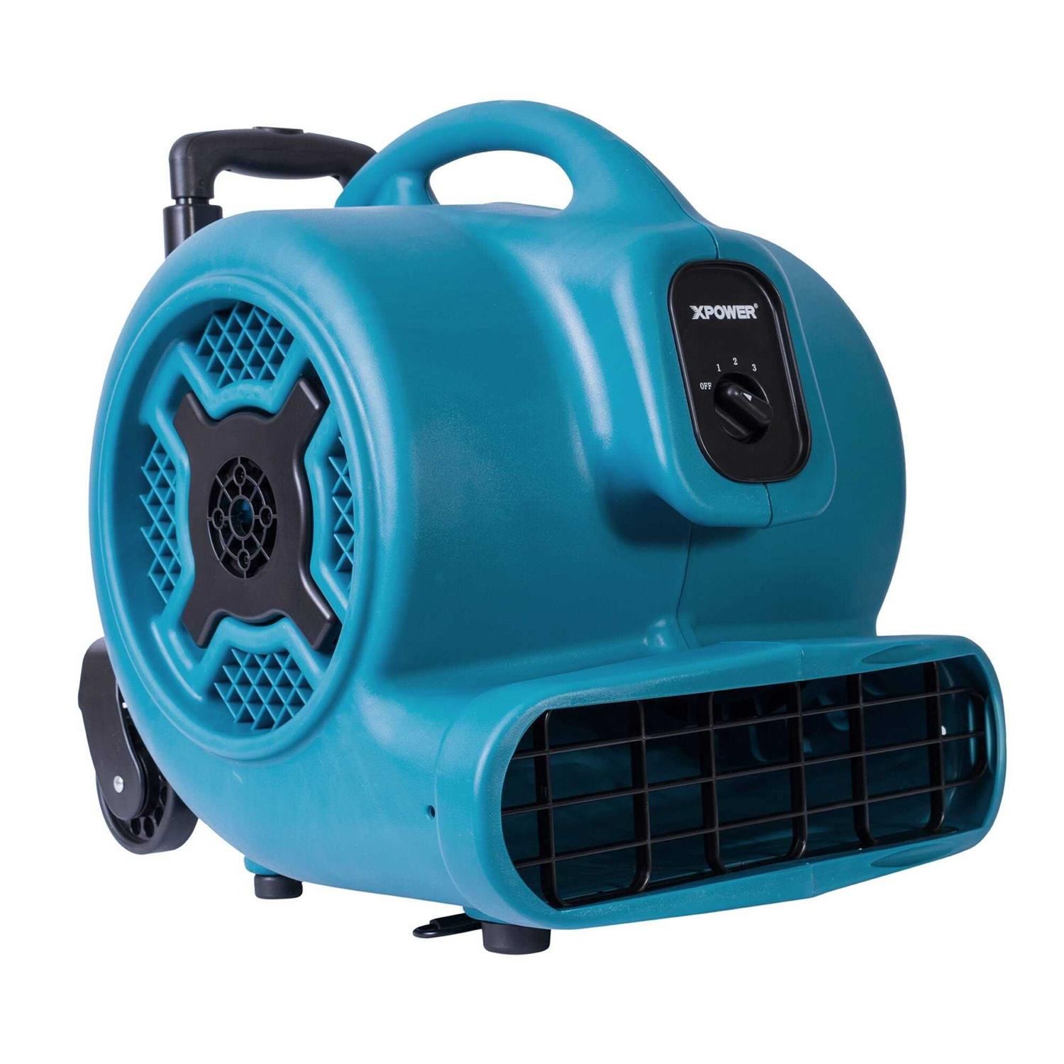 XPOWER Air Mover with Telescopic Handle and Wheels