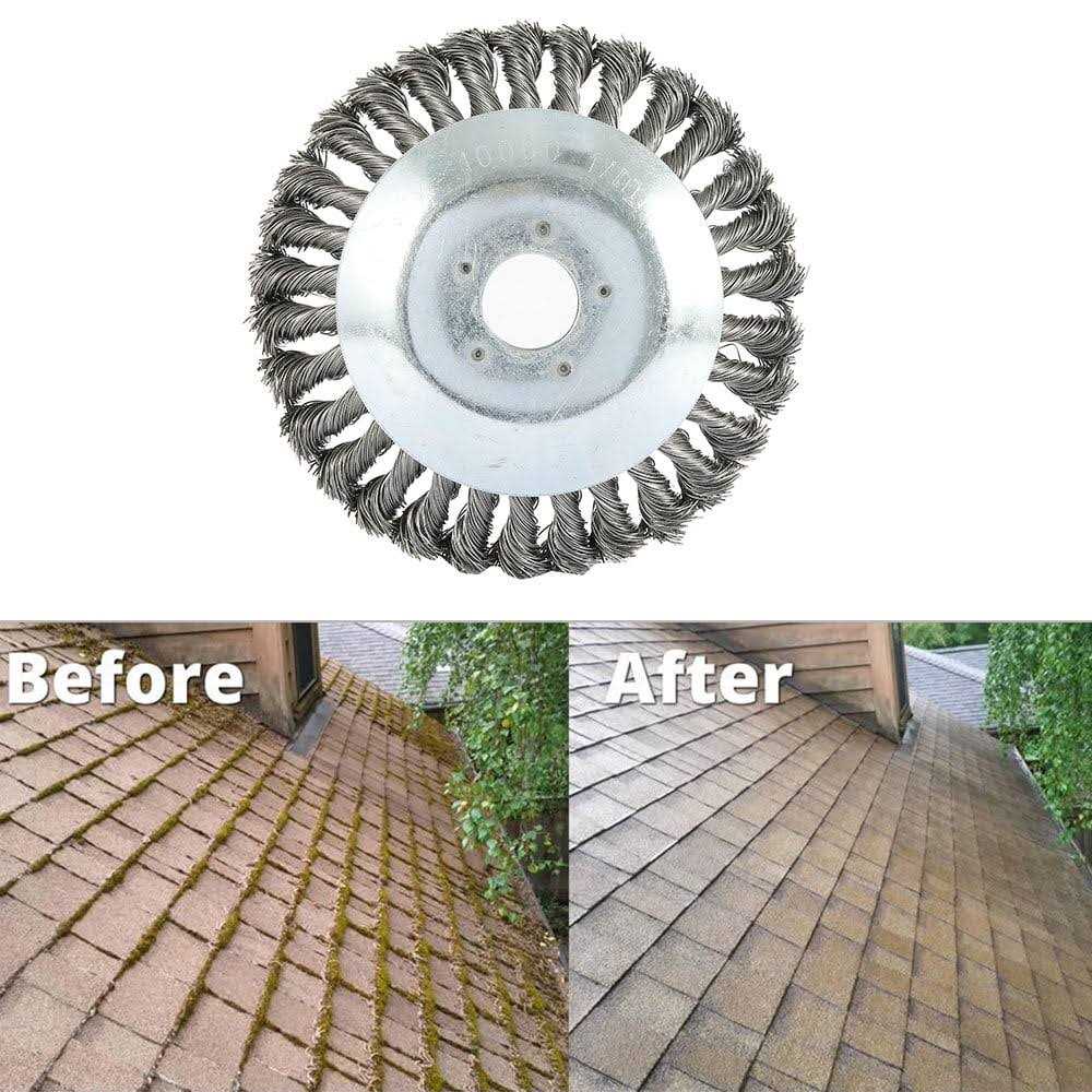 Willstar The Indestructible Steel Wire Wheel Brush Cutter Trimmer Head Replacement for Garden Grass Weed Rust Removal Paving Stone Pavement