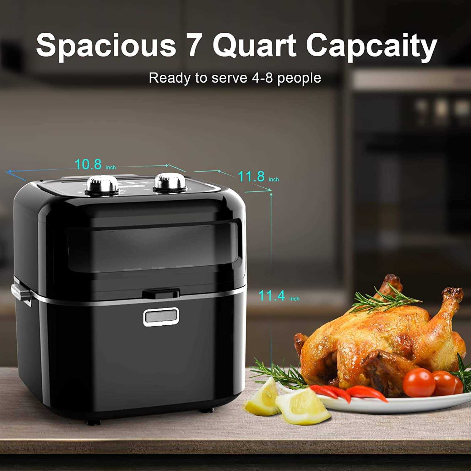 Air Wetie Oilless Air Fryer Oven Window