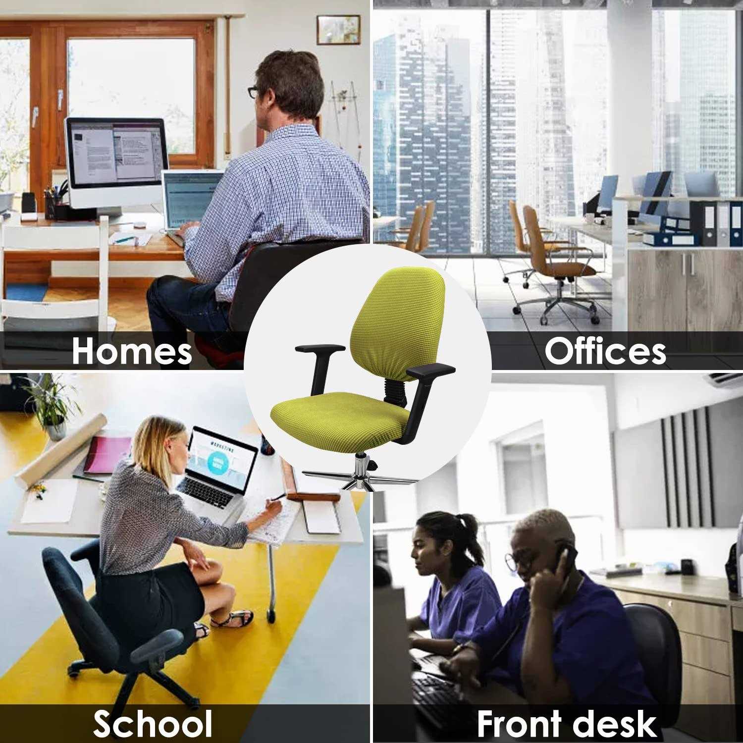 Yikko Soft Stretch Spandex Chair Seat Slipcover And Backrest Cover