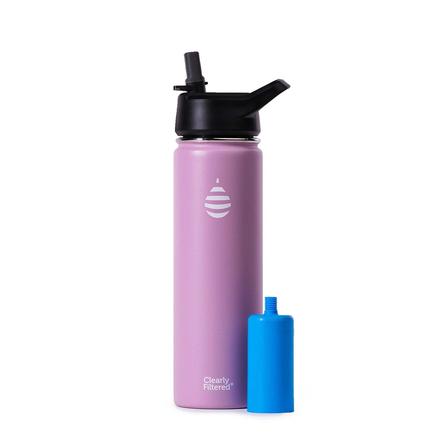 Clearly Filtered 32oz Insulated Stainless Steel Filtered Water Bottle with Filter