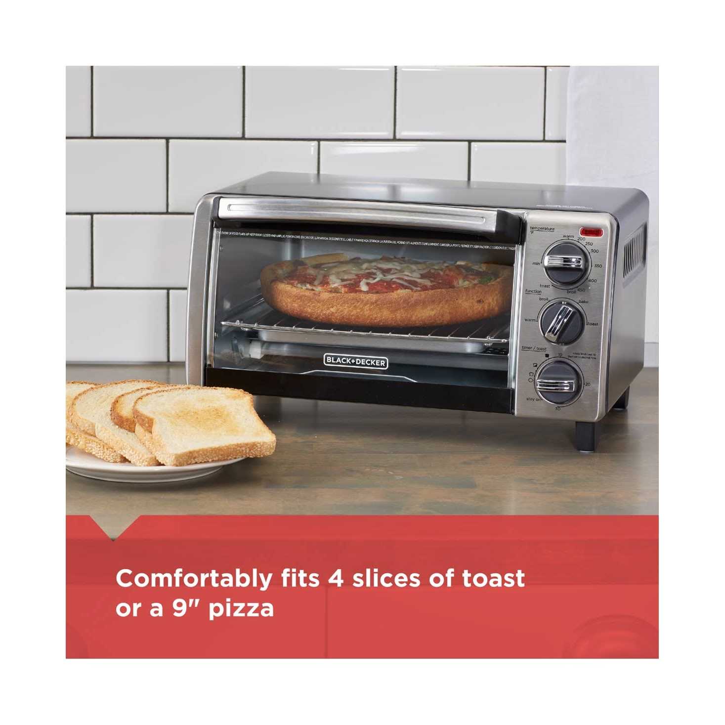 BLACK+DECKER TO1750SB 4-Slice Toaster Oven