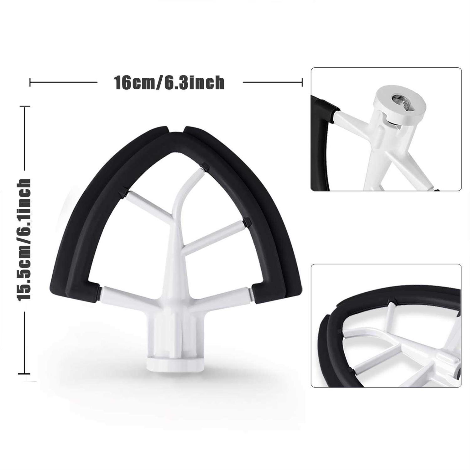 Flex Edge Beater For Kitchenaid,Kitchen Aid Mixer Accessory,Kitchen Aid Attachments For Mixer,Fits Tilt-Head Stand Mixer Bowls For 4.5-5 Quart Bowls