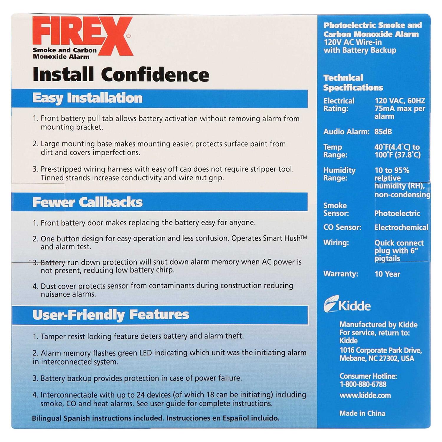 Kidde 21007624 Smoke and Carbon Monoxide Alarm