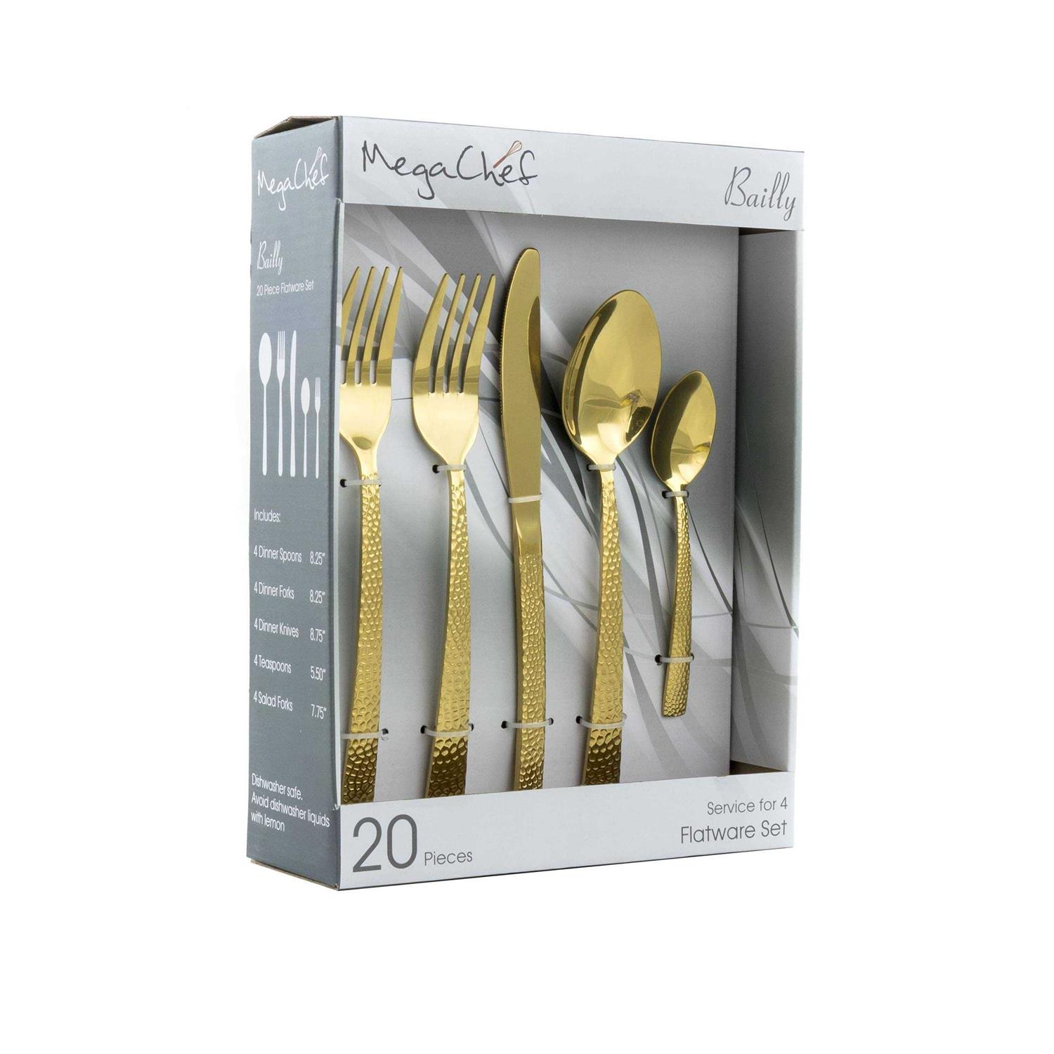 Megachef Baily 20-Piece Stainless-Steel Flatware Set