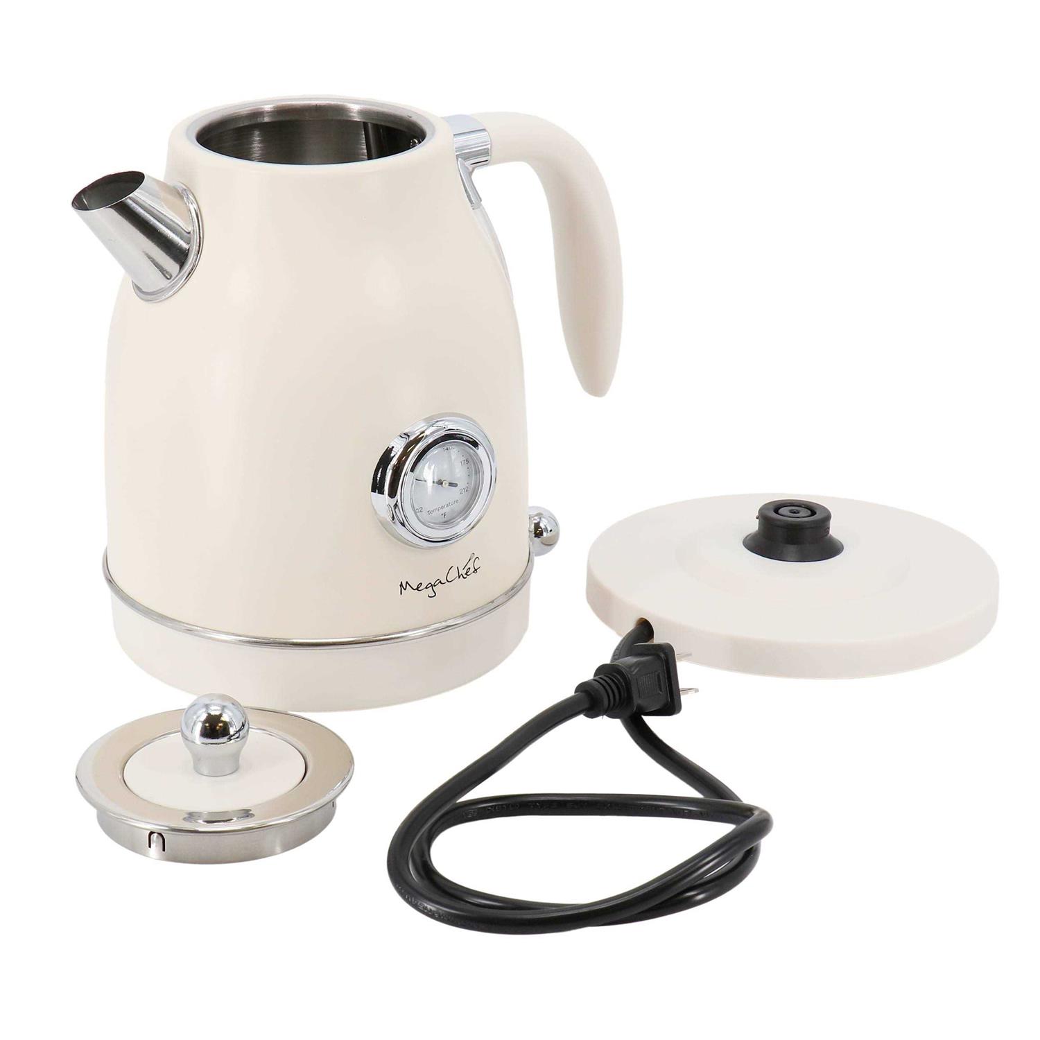 MegaChef 1.7 Liter Electric Tea Kettle and 2 Slice Toaster Combo