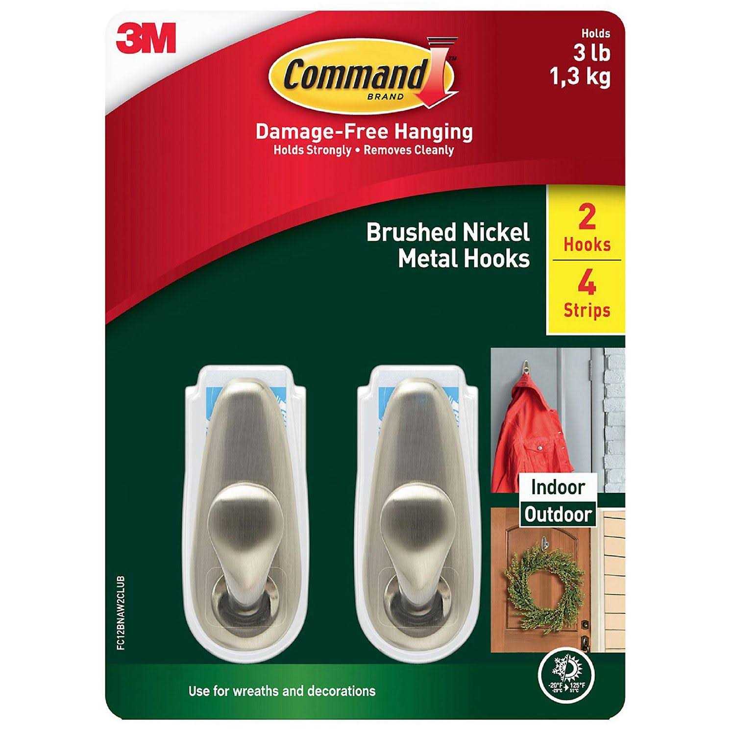 Command Damage-Free Hanging Metal Hooks