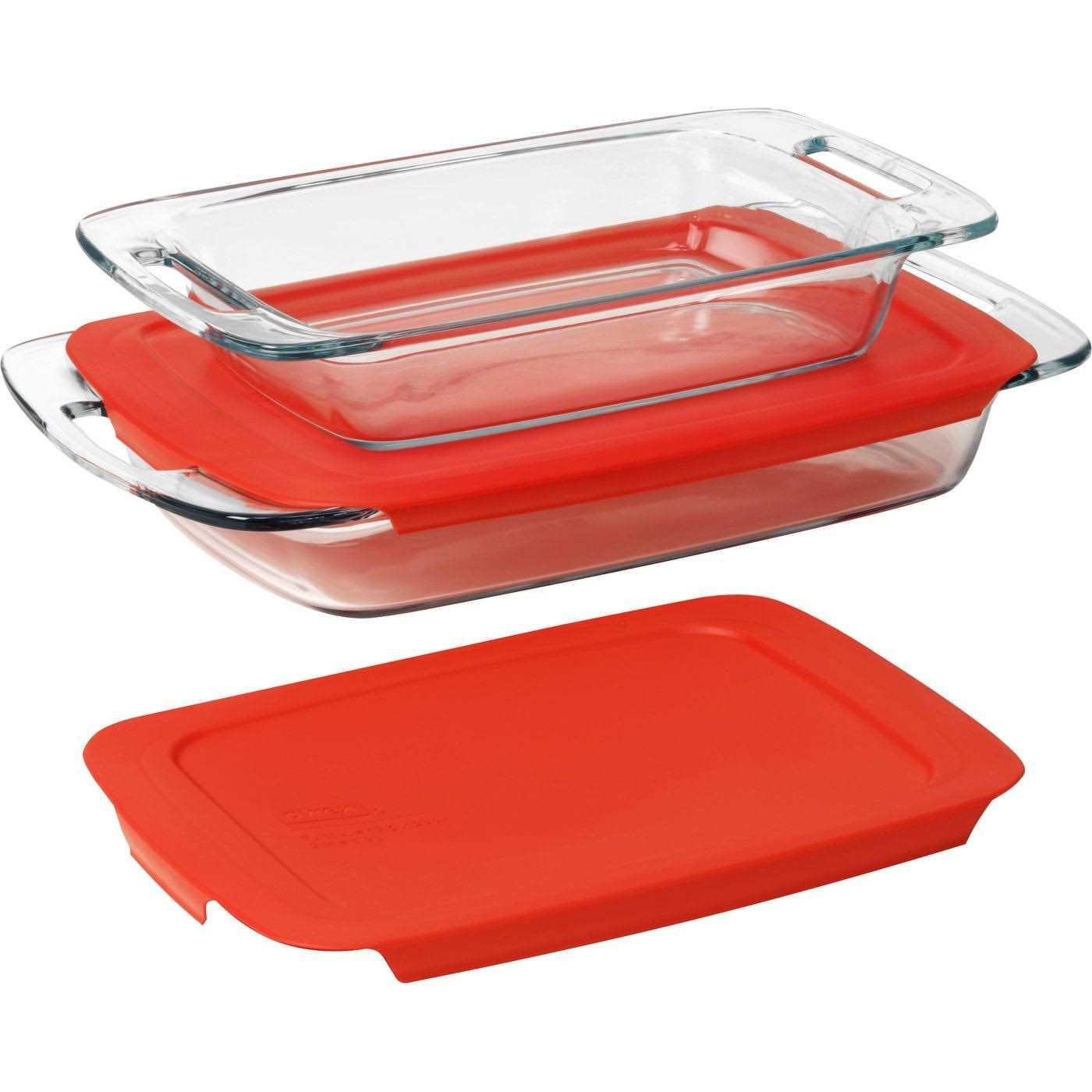 Pyrex Easy Grab 4-Piece Glass Bakeware Set