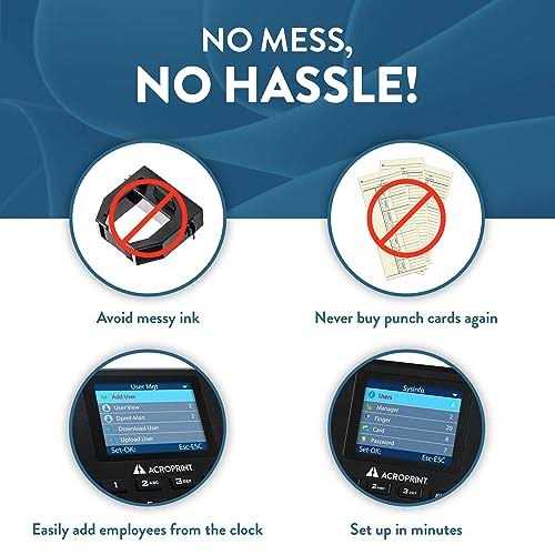 Acroprint BioTouch Time Clock & Badges Bundle