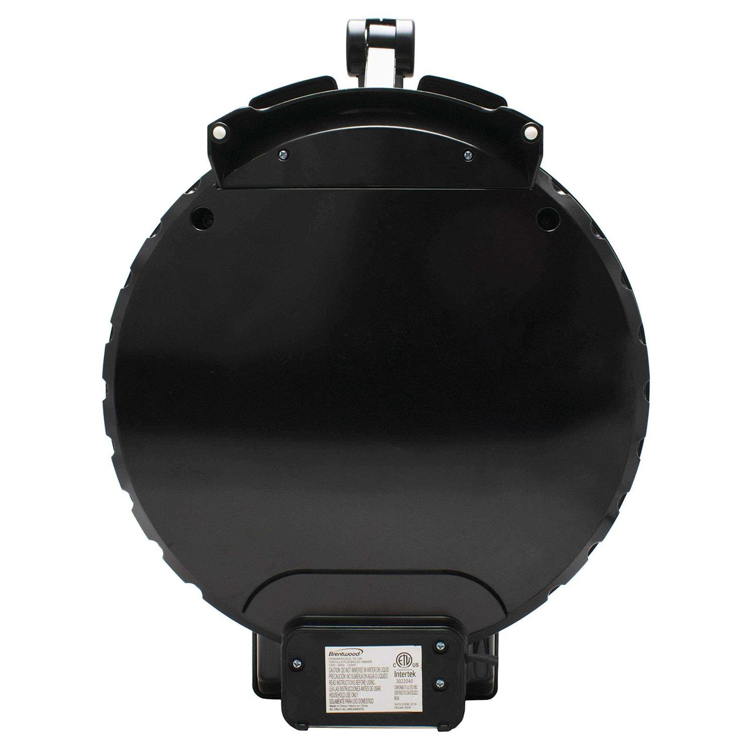 Brentwood 12 Inch Stainless Steel Nonstick Electric Tortilla Maker