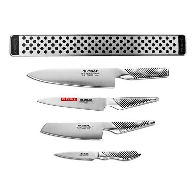 Global Classic 5 Piece Magnetic Knife Bar Set