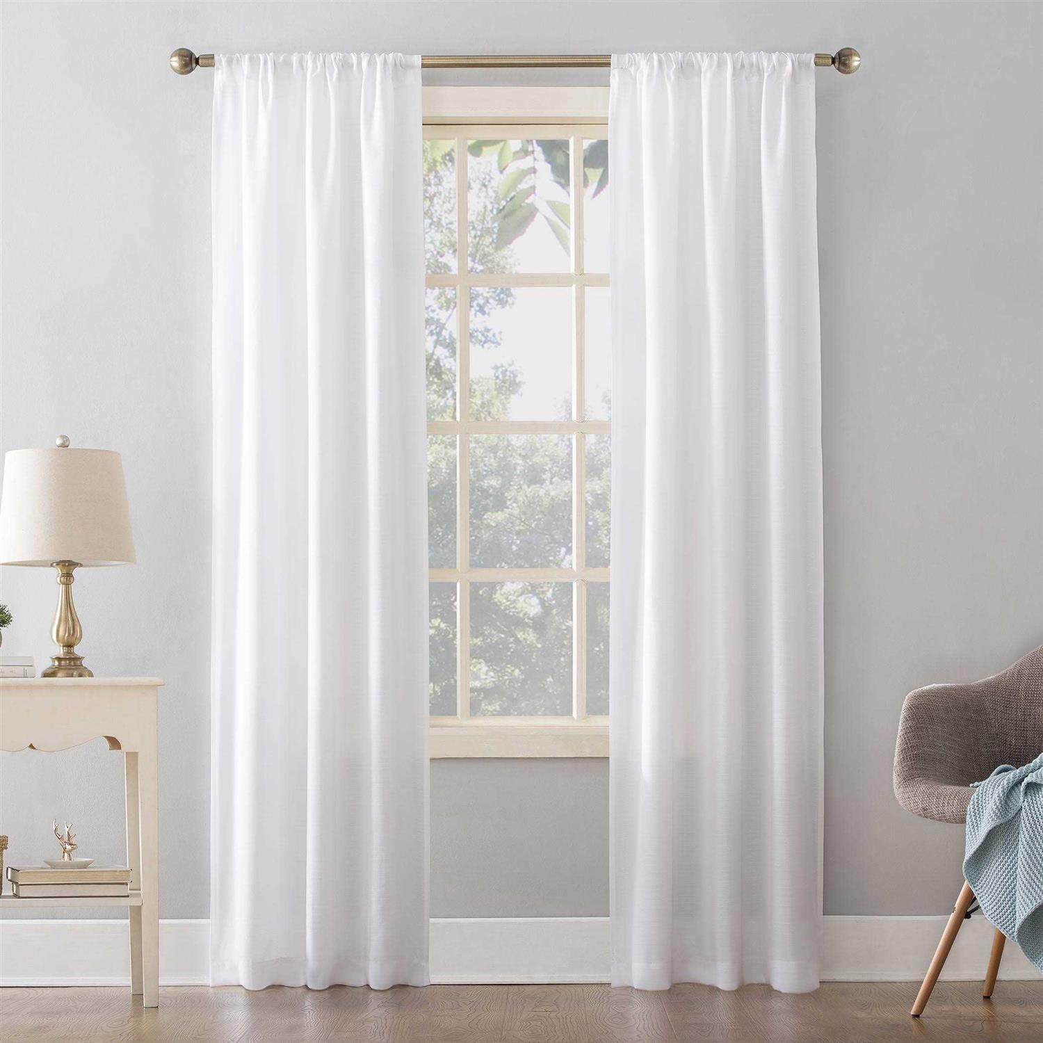 Mainstays Textured Solid Curtain Single Panel