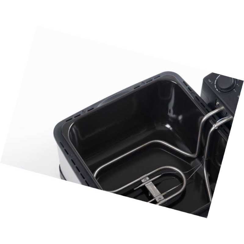 Secura 1700 Watt Stainless Steel Triple Basket Electric Deep Fryer with Timer Free Extra Odor Filter