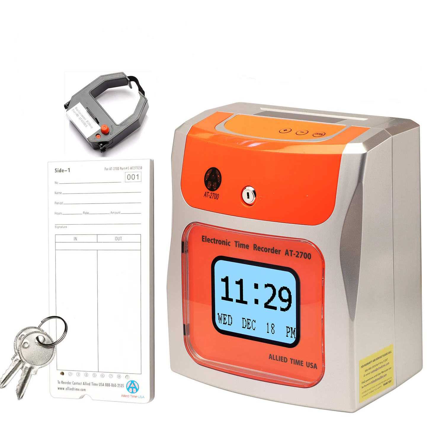 Touch Free Small Business Time Clock AT-2700