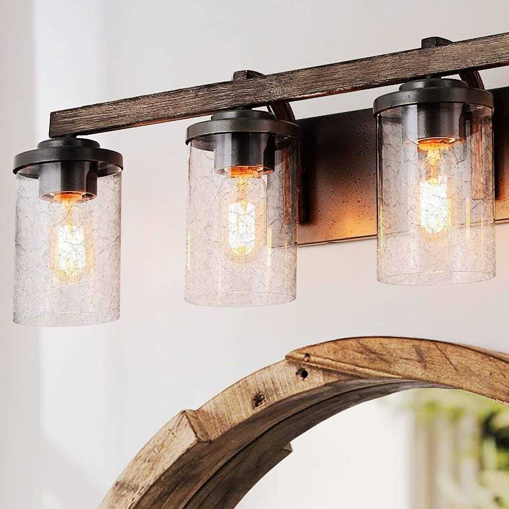 Skelang Clear Glass Shade Light Shade with Crackle Lampshade with 1-5/8 Fitter