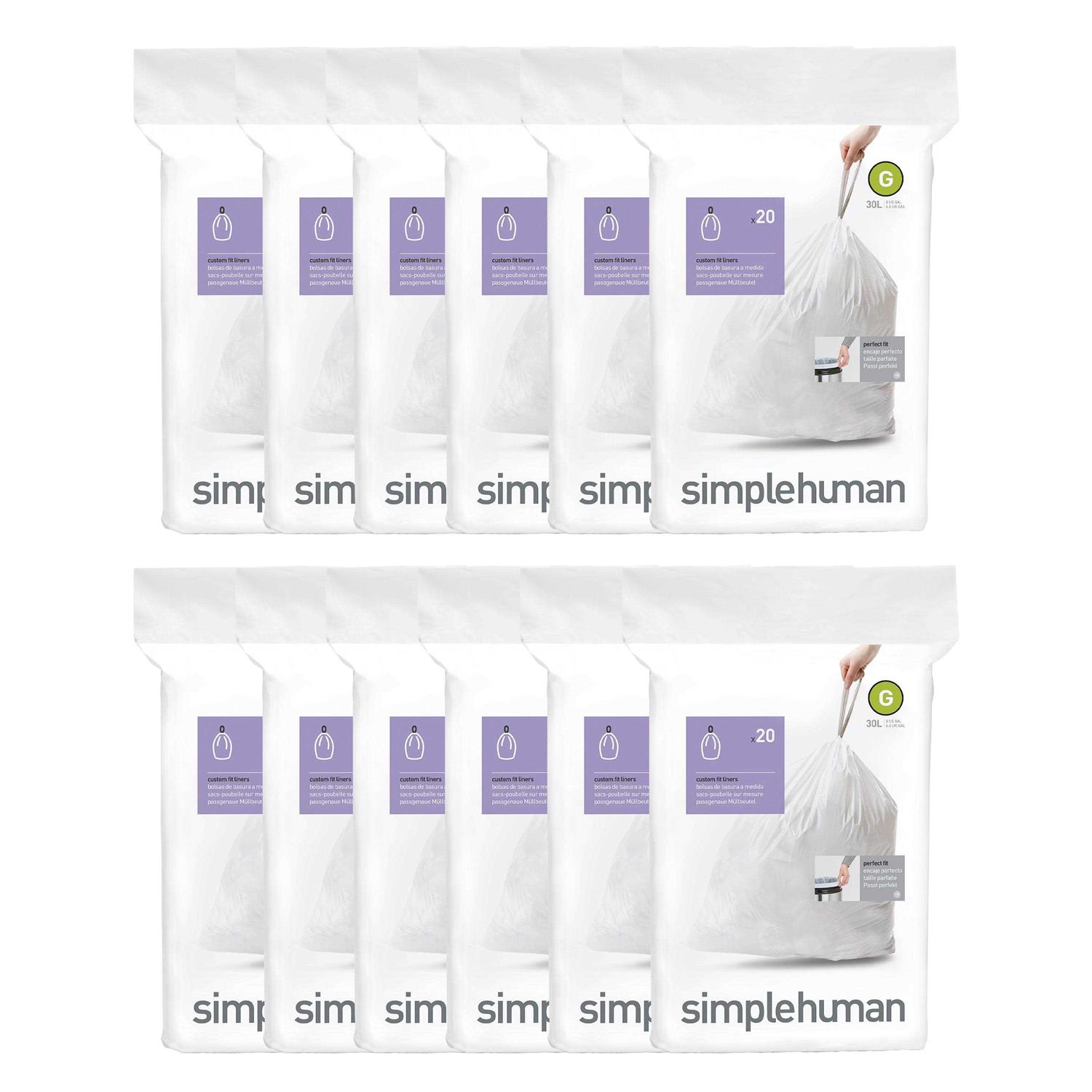 simplehuman Code G Custom Fit Liners Trash Bags