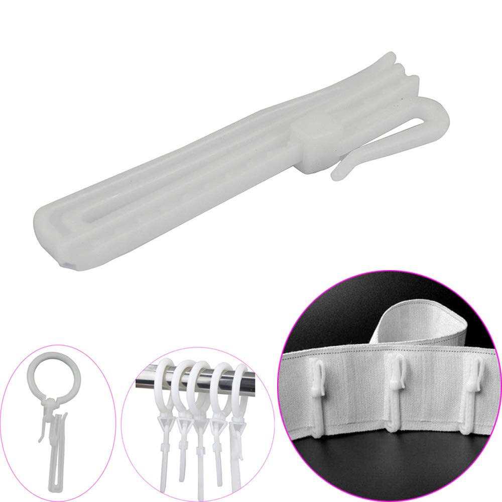 30 pcs Adjustable Curtain Hooks for Drapes Depth Pinch Pleat Locking Curtain Tap