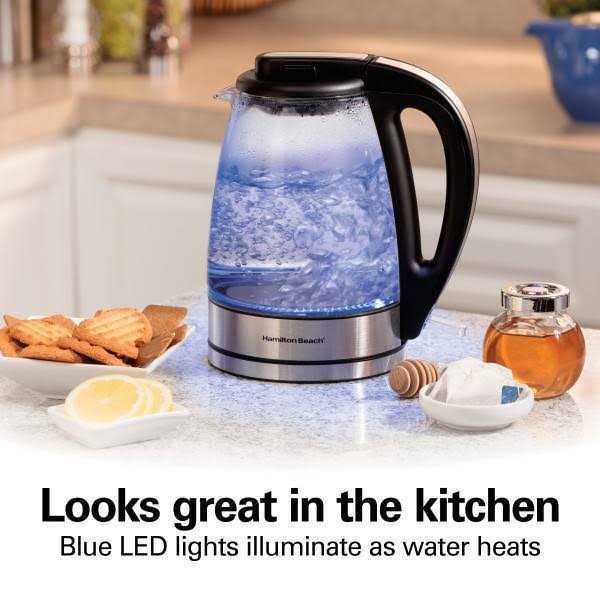 Hamilton Beach 1.7L Illuminated Glass Kettle