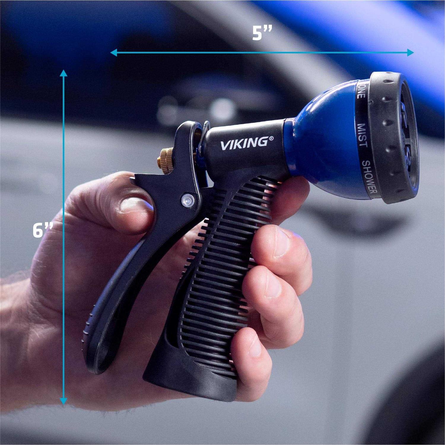 Viking Car Care Heavy Duty 8 Pattern Car Wash & Garden Spray Nozzle