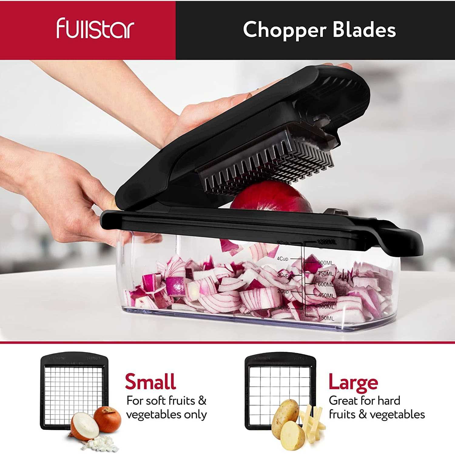 Fullstar Veggie Chopper Vegetable Chopper with Container