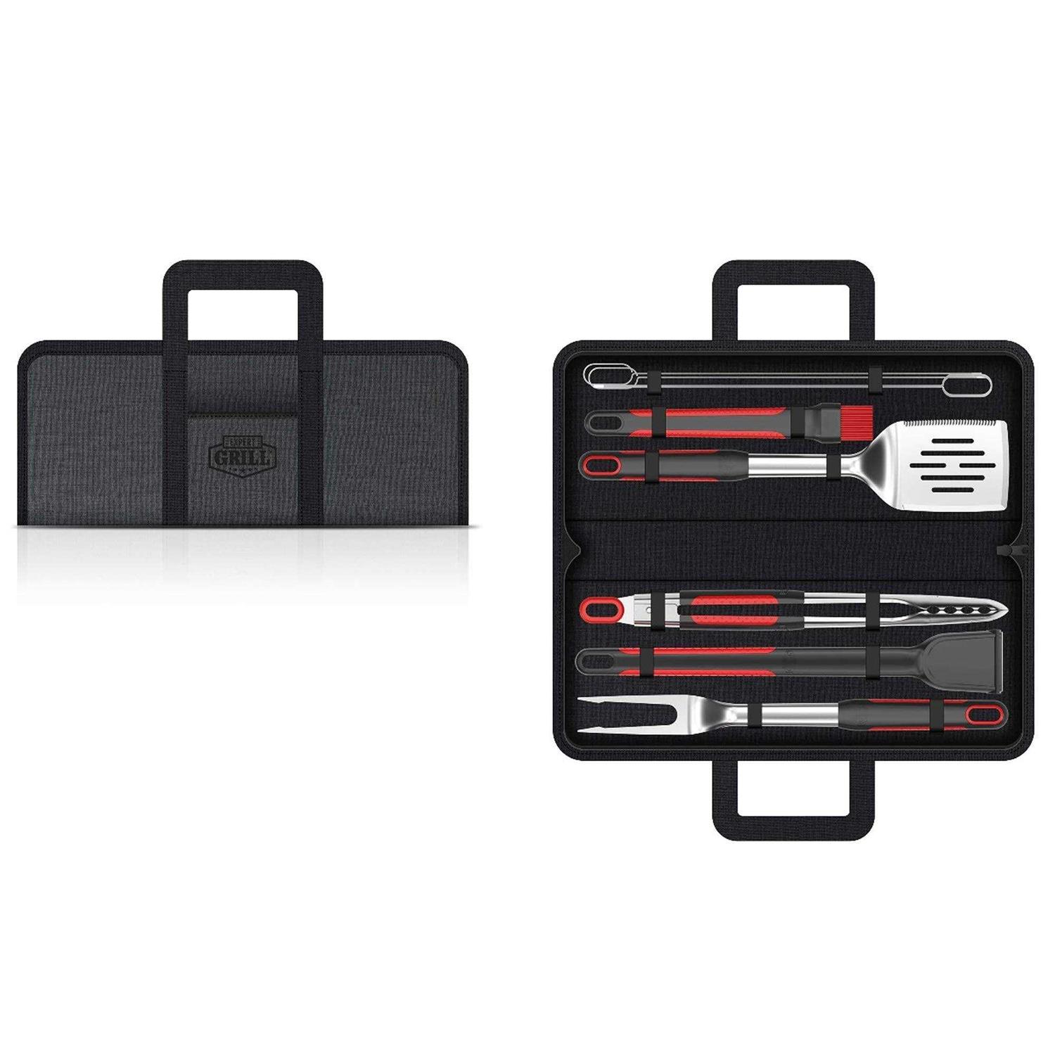 Expert Grill Soft Grip BBQ Stainless Steel Grill Tool Set