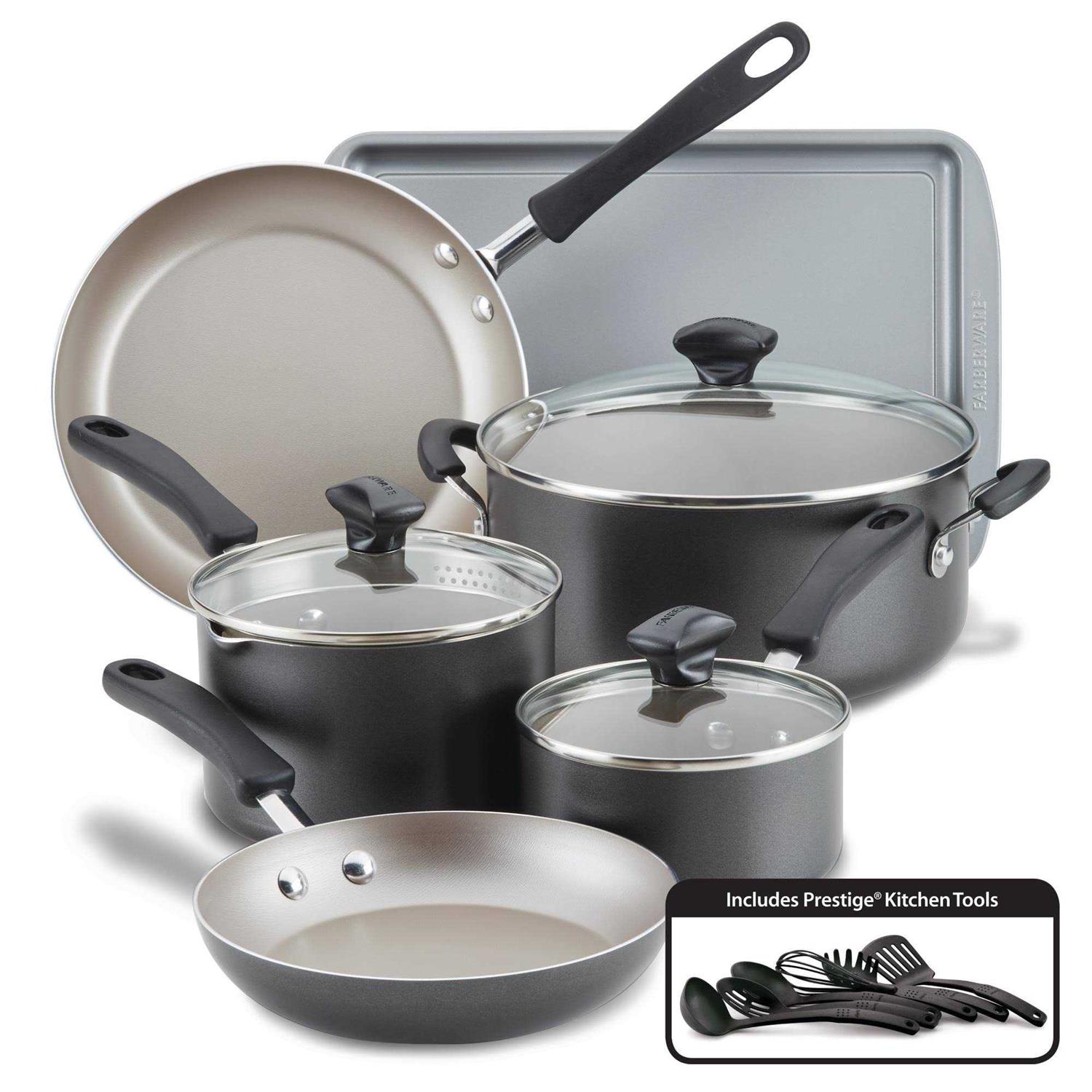 Farberware Cookstart 15-pc. DiamondMax Nonstick Cookware Set