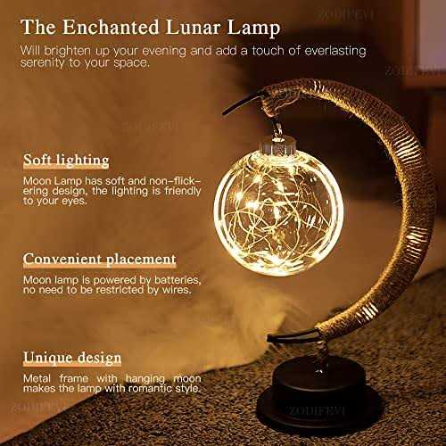 ZODIFEVI The Enchanted Lunar Lamp LED Moon Lamp Night Light Galaxy Lamp