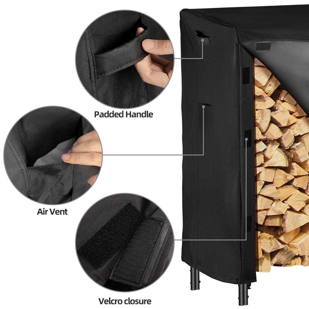 Amagabeli Firewood Outdoor Log Rack Cover