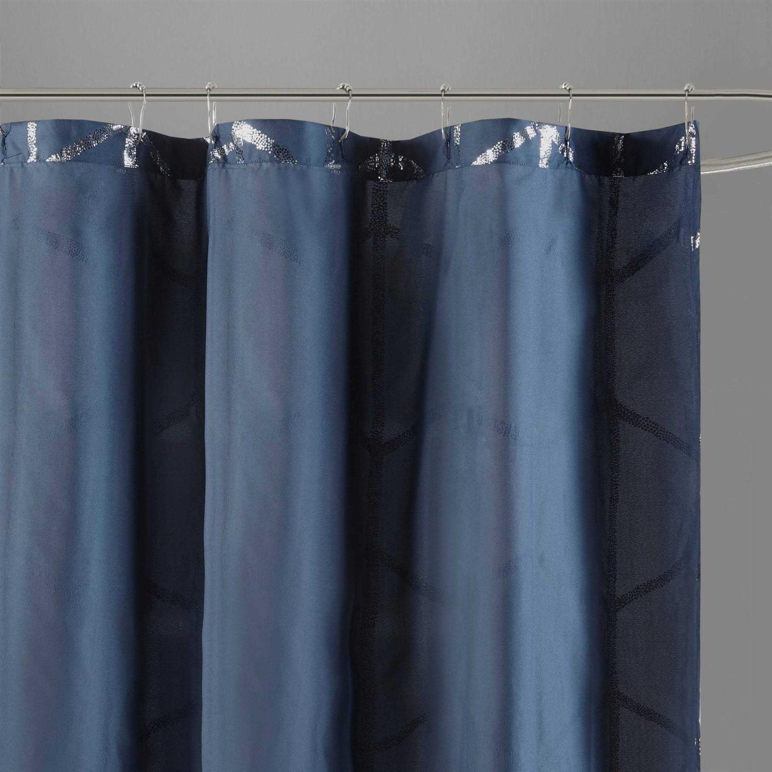 Intelligent Design Printed Metallic Shower Curtain