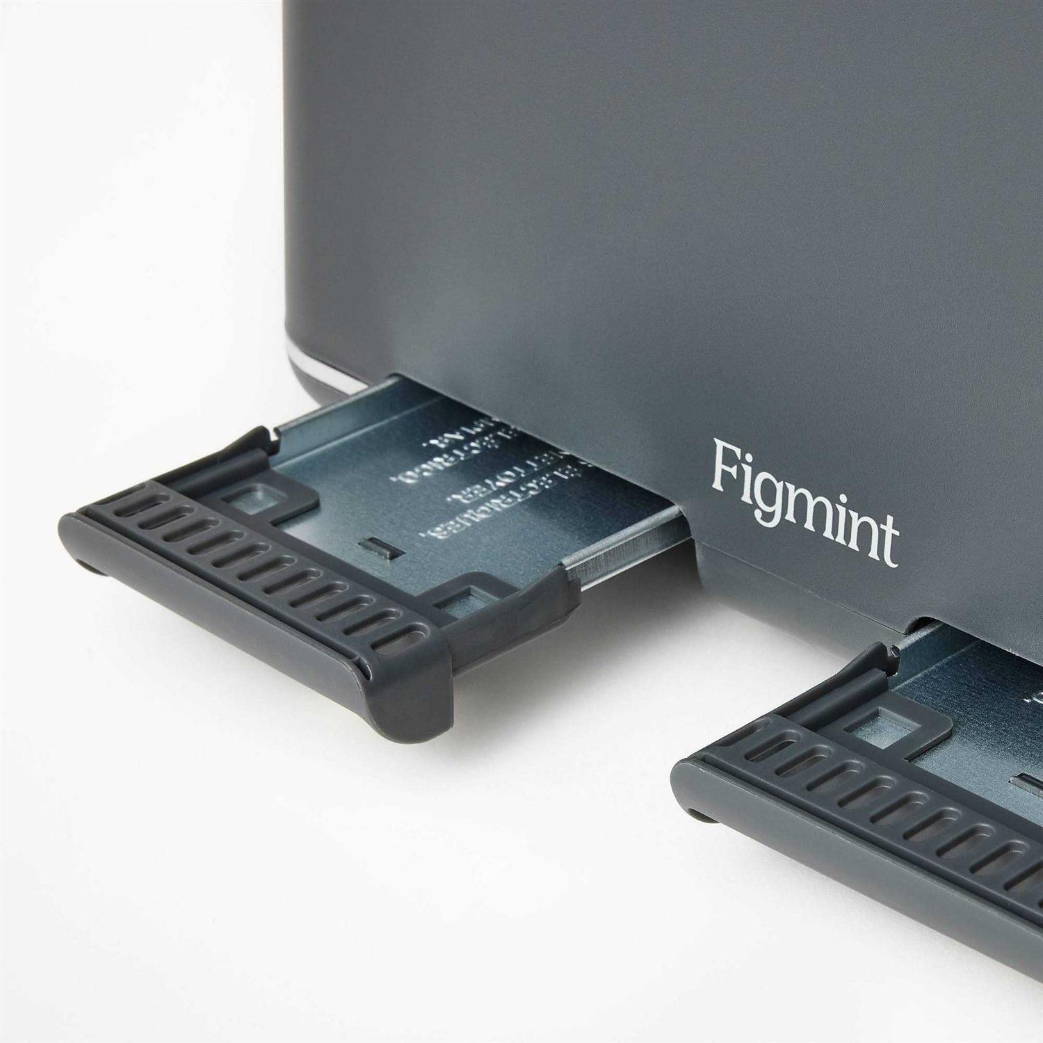 Figmint 4 Slice Toaster Thin Chrome Trim Band Gray