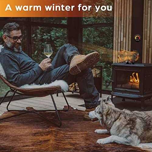 Jossacolar Wood Stove Fan Heat Powered Stove Fan Dual Motors Fireplace Fan Stove Fan Non Electric