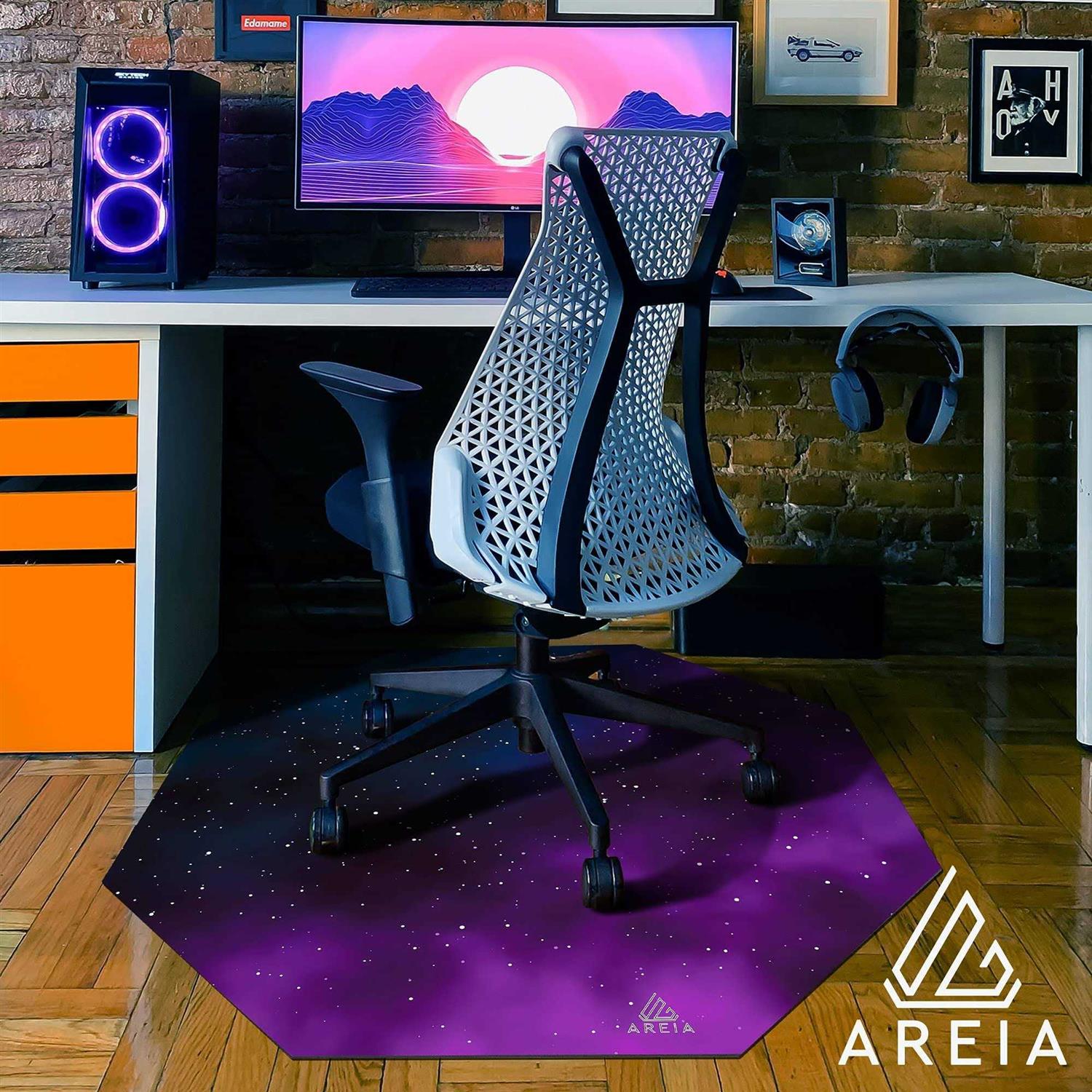 AREIA Computer Chair Mat Noise Cancelling Gaming Chair Mat – Anti-Slip Gaming Floor Mat – Scratch Resistant Mat for Office Chair –