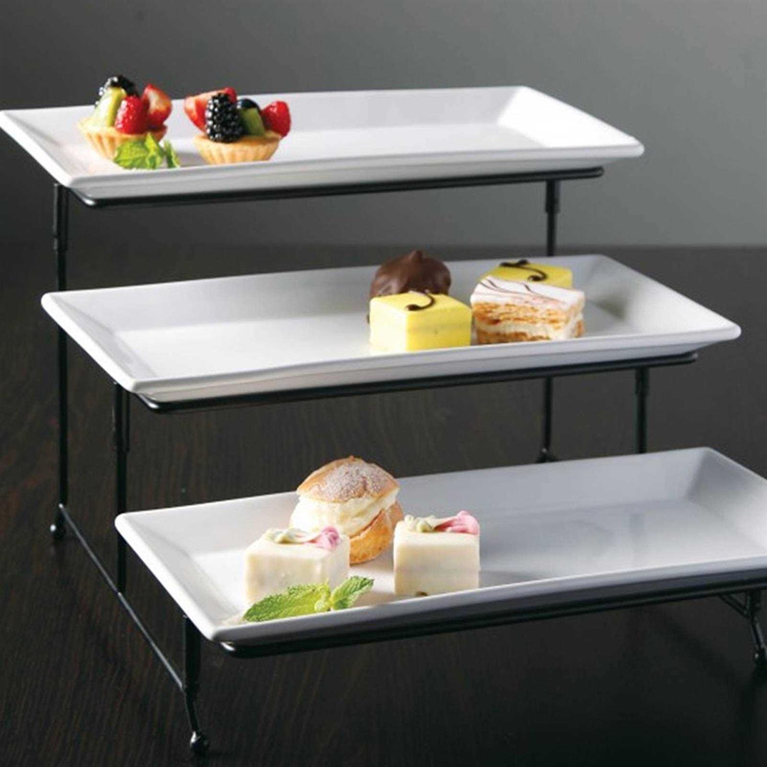 Gibson 3-Tier Plate Serving Set Gracious Dining