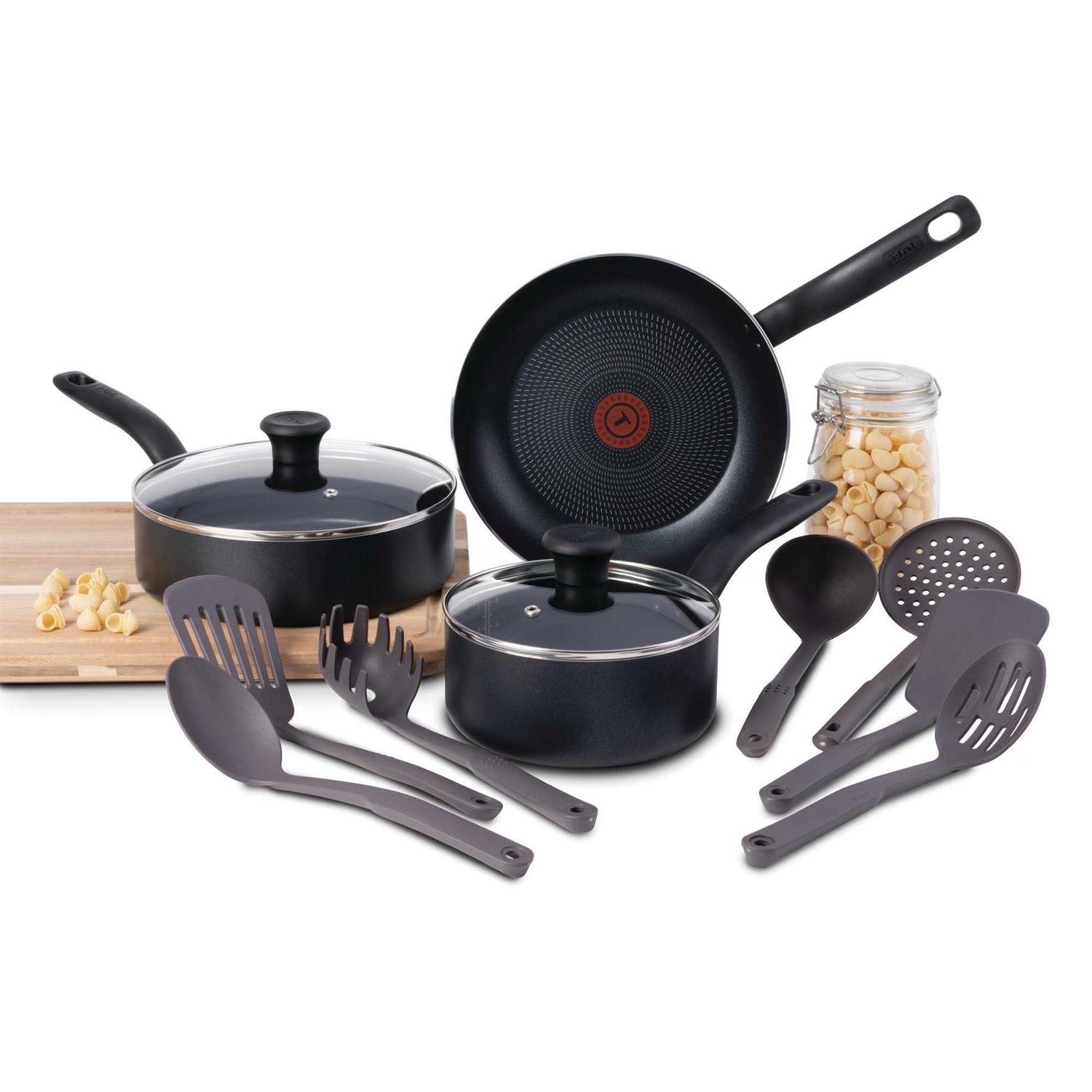 T-Fal 12pc Nonstick Aluminum Cookware Set