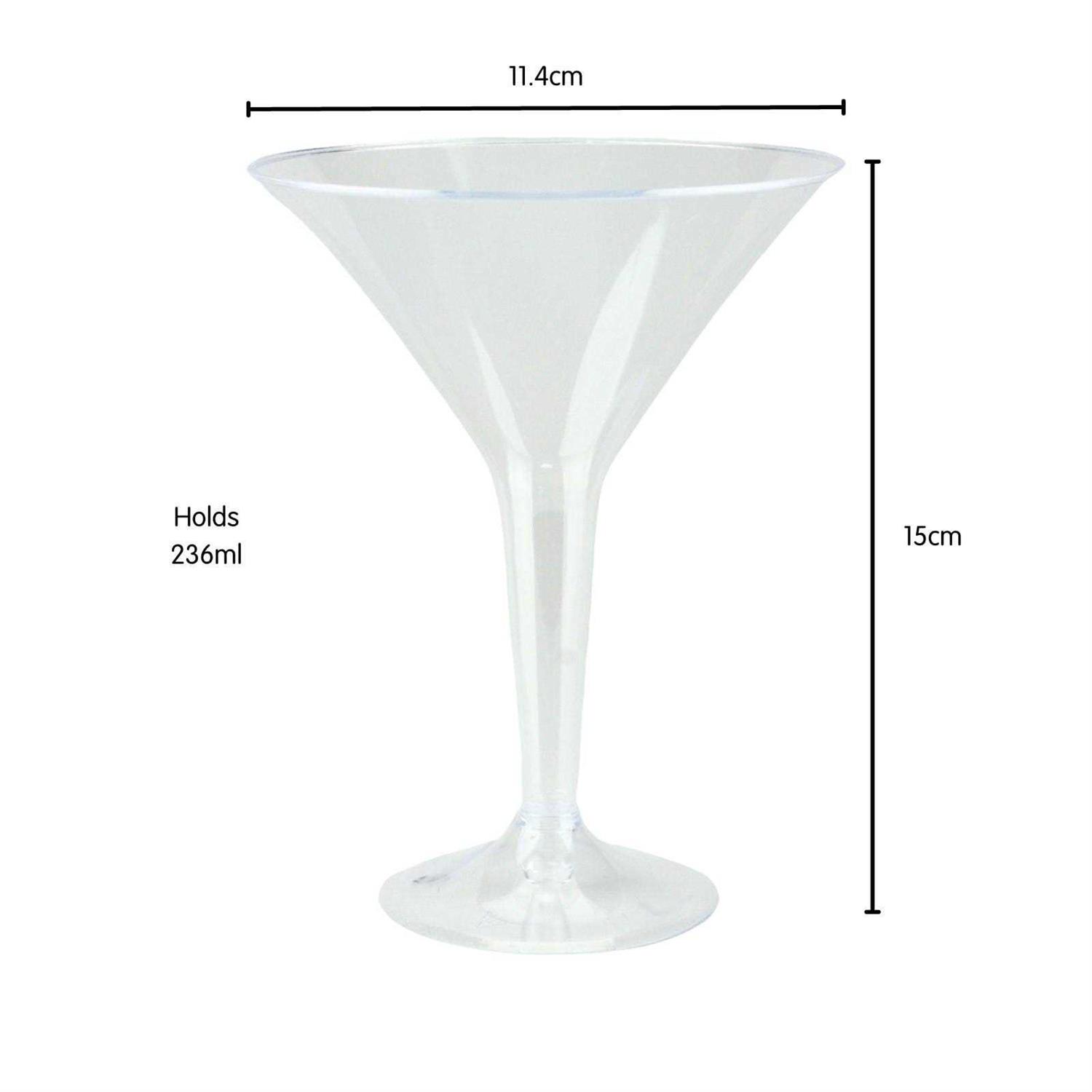 Amscan Plastic Martini Glasses