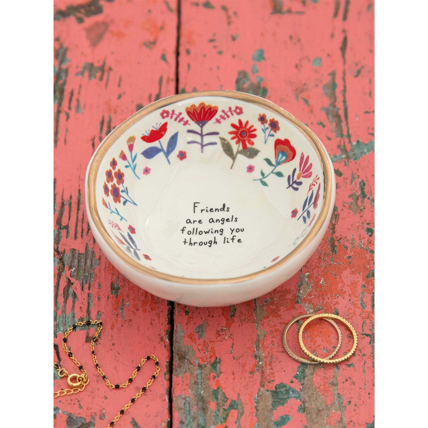 Natural Life Friends Are Angels Giving Trinket Bowl